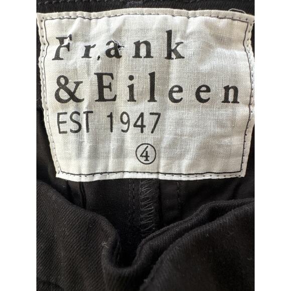 Frank & Eileen Black Stretch Crop Pants Size 4 Frayed Hem Quiet Luxury, - Picture 4 of 8